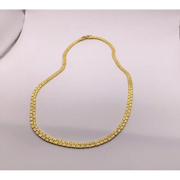 Gold Tone Chain Collar Necklace - Picture 3 of 5